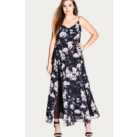City Chic Dresses & Skirts - NWT City Chic Rose Romance Maxi Dress Plus XL/22